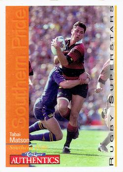 1995 Card Crazy Authentics Rugby Union NPC Superstars #70 Tabai Matson Front